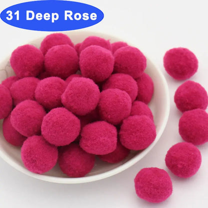30-300Pcs Soft Pom Poms Fluffy Balls Pompon Mixed 40Colors Pompom Fur Ball for Kids DIY Craft Wedding Decor 8/10/15/20/25/30m