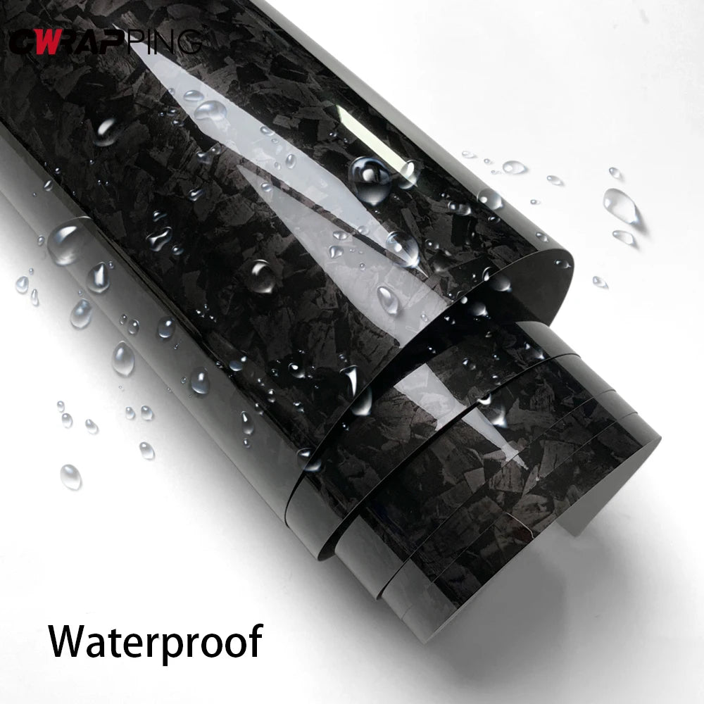 Car Stickers Carbon Fiber Vinyl Wrap Film Waterproof Auto Body Film Glossy Self Adhesive Carbon Fiber Sticker Cars Accessorie