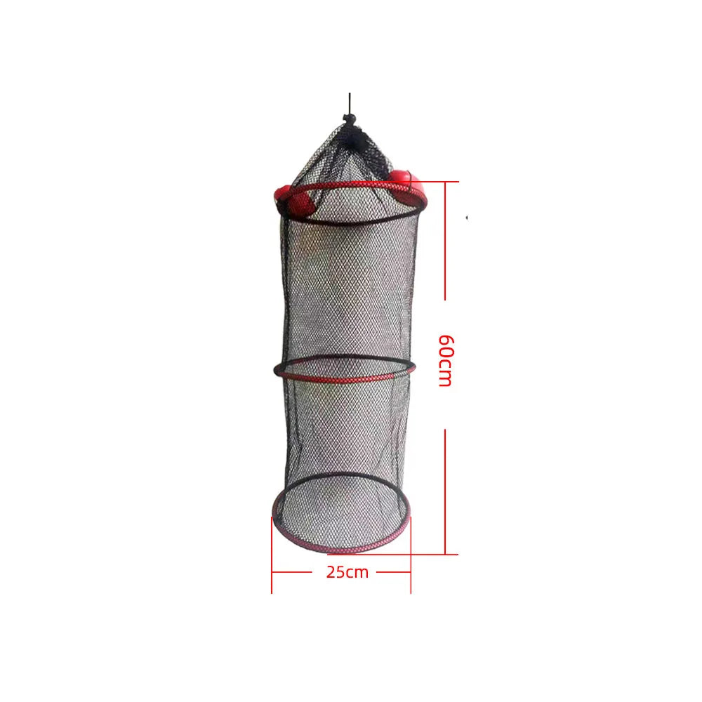 Floating Fishing Net Thickened Woven Fish Shrimp Basket Portable Mesh Landing Bucket Storage Bag Anti-jump Net Lobster Pocket