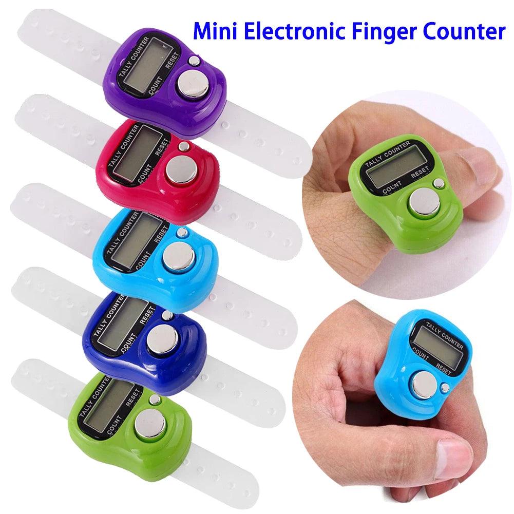 Mini Electronic Finger Counter Hand Tally Clicker Counter Ring Digital Counters Knitting Row Counter New