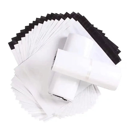 INPLUSTOP Ploy Shipping Bags Opaque PE Plastic Express Envelope Storage White Color Mailing Bags Self Adhesive Seal Courier B