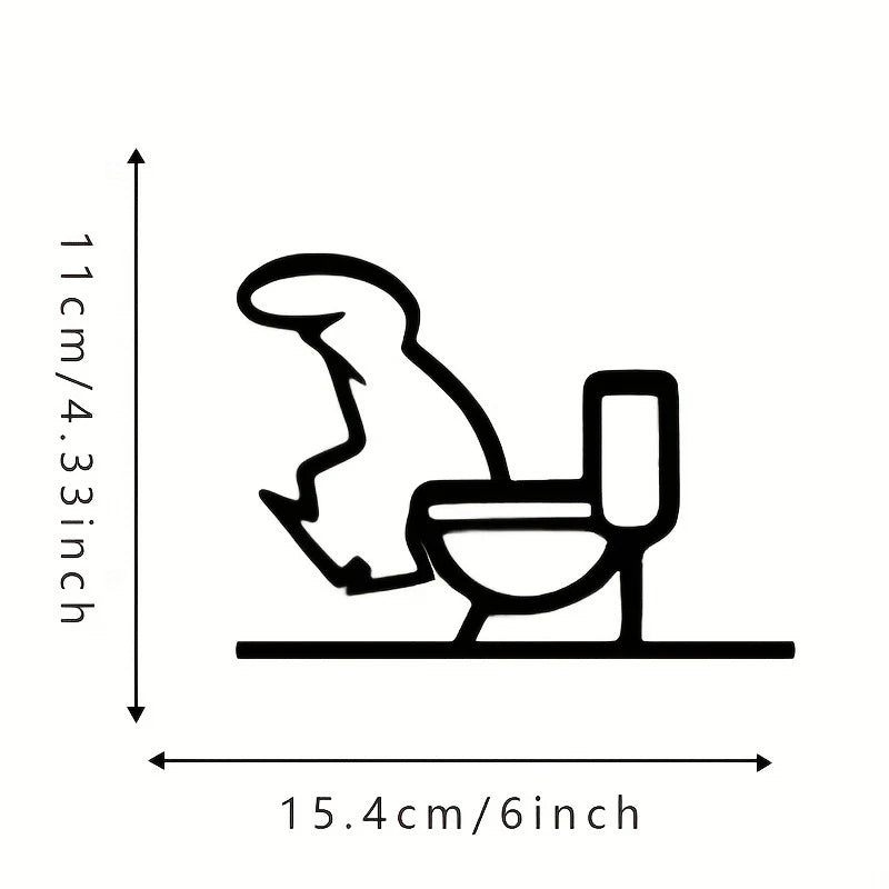 Bathroom Sign Black Shower Figure Wall Decoration Minimalist Line Rustic Door Sign Funny Shower Man Wall Art Home Decor - K