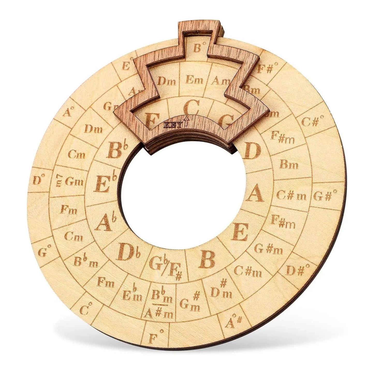Wooden Melody Tool Round Circle of Fifths Wheel Melody Chord Tool Music Transpose Accessories For Musicians Beginners Songwri