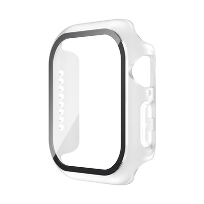 Tempered Glass+Case For Apple Watch 38mm 40mm 41mm 42mm 44mm 45mm 46mm Screen Protector Protective Cover iWatch 10 8 7 9 6 SE