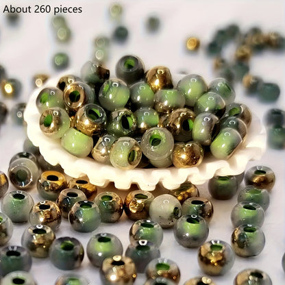 DIY Handmade Jewelry Materials with Round Beads, Colorful Beading, Accessories for Making Bracelets, Earrings and Necklaces -