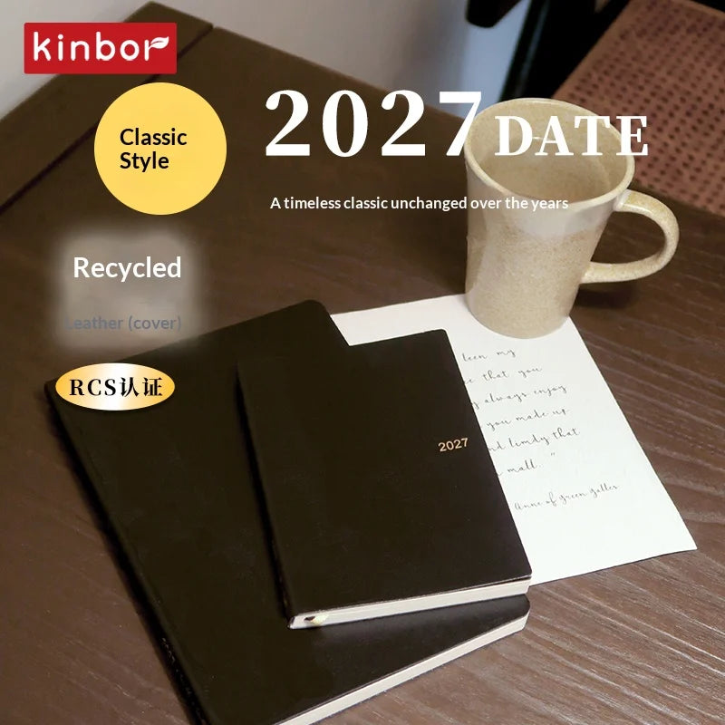 Kinbor 2027 Full Year A5 A6 Notebook Planner 52g Bachuan Paper Daily Journal Agenda Month Year Recrod Book Time Management Bo