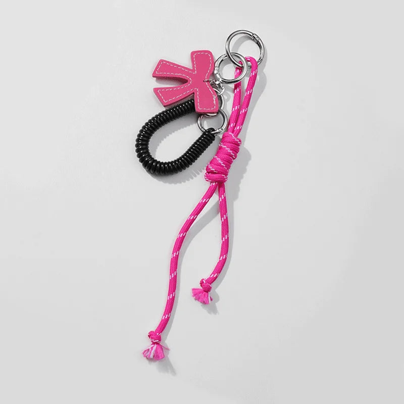 Luxury Charm Tassel Love Heart Pendant Handmade Creative Bowknot Keychain Cute Glossy Pendant Keychain Bag Accessories - hotp