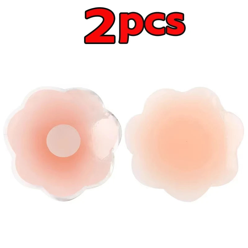 New Reusable Silicone Nipple Cover for Women Bra Sticker Breast Petal Strapless Bra Invisible Boob Pads Chest Pasties Intimat