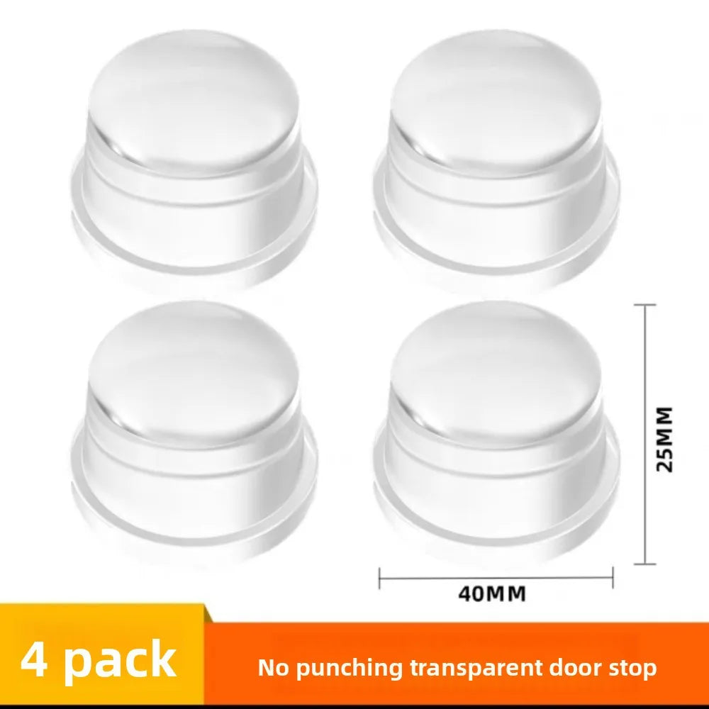 Transparent Silicone Door Stopper No Drill Anti Bump Pad for Office Home Safety Protection Dodgers Door Stop Home Improvement