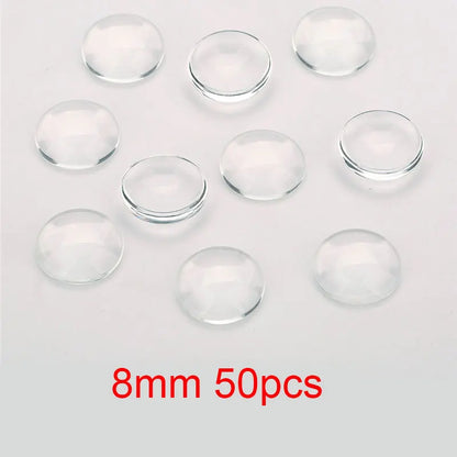 1pack Oval Round Glass Cabochon 30x40mm 6mm 8mm 10mm 12mm 18mm 20mm 25mm 30mm Transparent Clear Flatback Cameo Jewelry Making