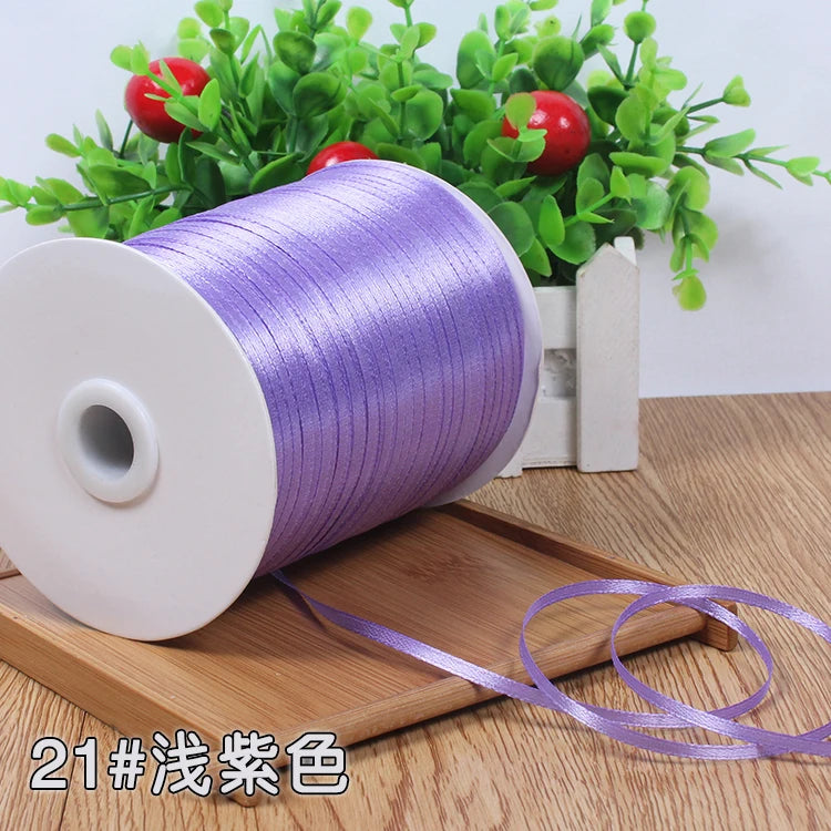 New (10meters/lot) 3mm Satin Ribbons For Craft Sewing Fabric Christmas Wedding Supplies Party Decoration Gift Wrap DIY Handma