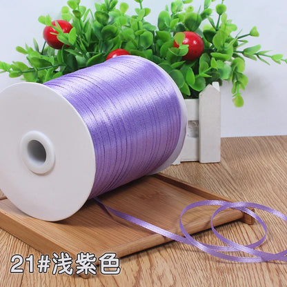 New (10meters/lot) 3mm Satin Ribbons For Craft Sewing Fabric Christmas Wedding Supplies Party Decoration Gift Wrap DIY Handma
