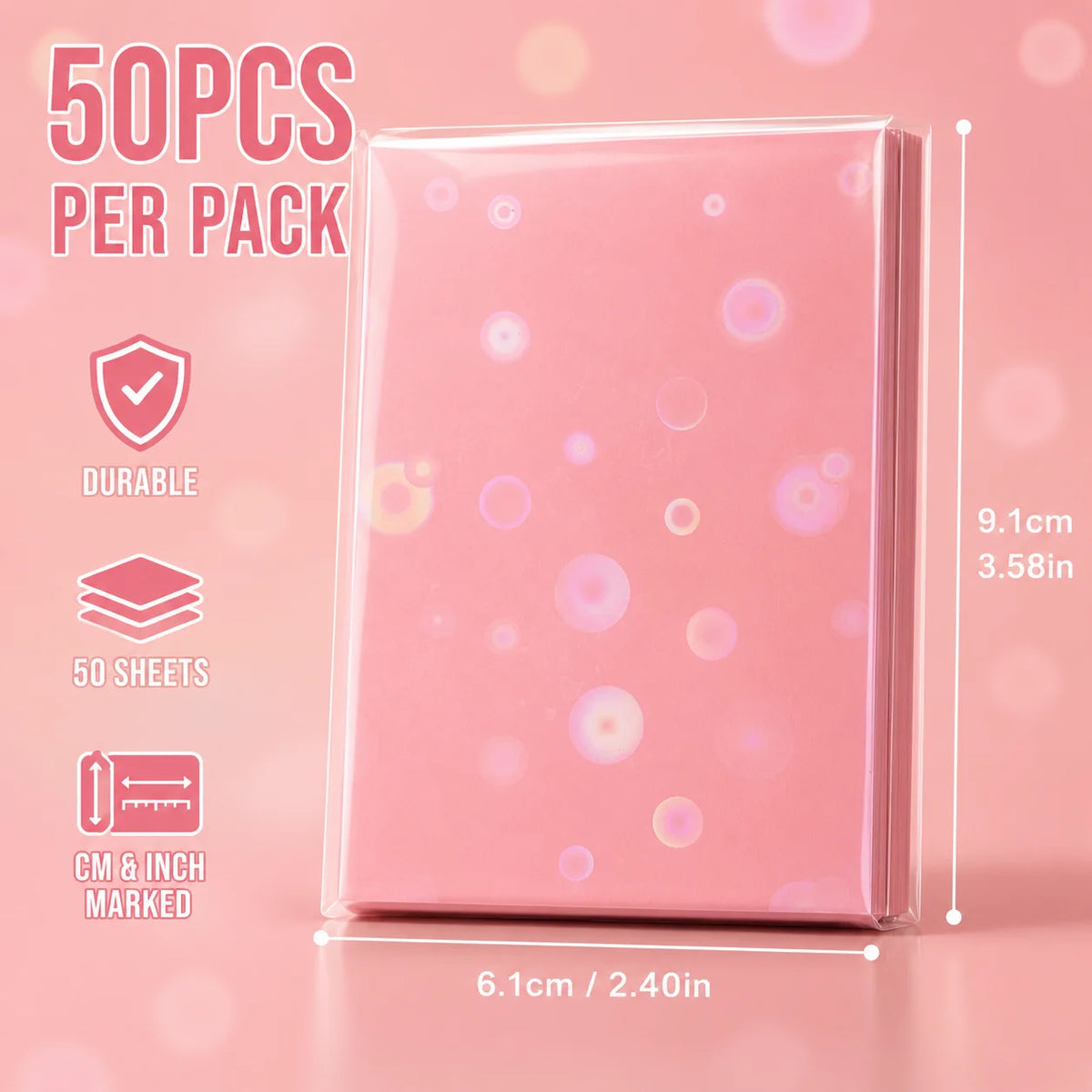 Sharkbang 50pcs/Lot Holo Card Sleeves 61x91mm 20C Macaron Color Kpop Holder For Postcards Films Game Cards Photocard Protecto