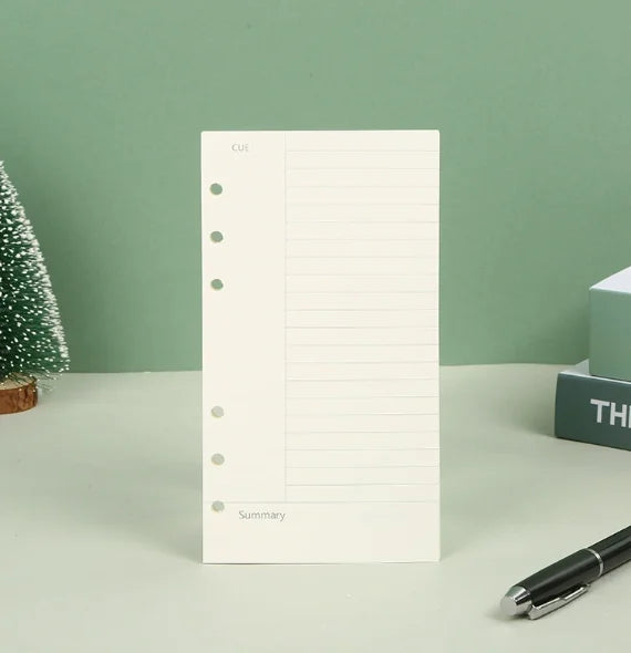 45 Sheets A5 A6 A7 Loose Leaf Notebook Refill Spiral Binder Inner Page Line Blank craft Grid Inside Paper Stationery - concel