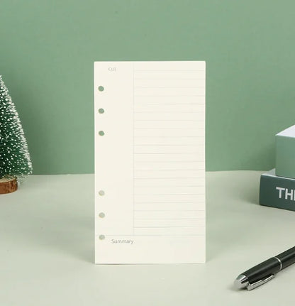 45 Sheets A5 A6 A7 Loose Leaf Notebook Refill Spiral Binder Inner Page Line Blank craft Grid Inside Paper Stationery - concel