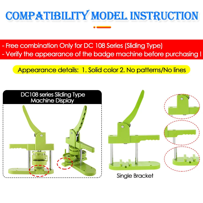 25/32/37/44/58/75mm Badge Maker Molds DIY Button Badge Maker Press Machine Interchangeable Die Mould Round Badge Punching Die