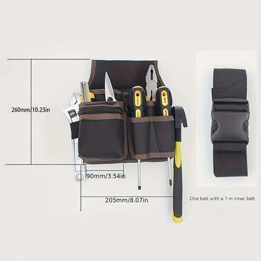 Multifunctional Tool Storage Bag Pouch Belt Hardware Electrician Toolkit Drill Waist Bag Wrench Screwdriver Tool Bags Organiz