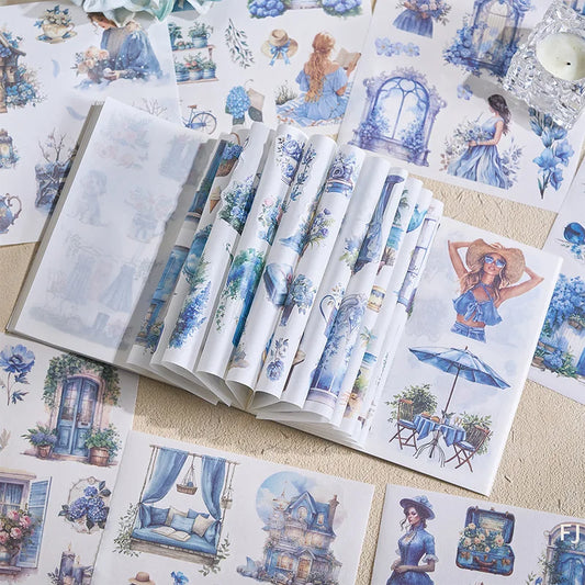 [YU]ournal Stickers, 50 Sheets Washi Junk Journaling Sticker Book, Scrapbook Supplies, Watercolor Scrapbooking For Adults