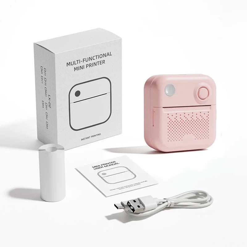 Dolewa D3 Portable Printer Thermal Paper Stickers Paper Mini Printers Labels Maker Printer for Error Printing Photo Printing 