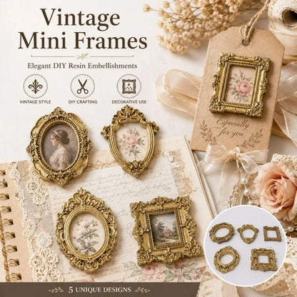 Mini Vintage Frames Antique Frames Ornaments Picture Photo Scrapbooking Decor Frame DIY Wall Hanging Jewelry Display Ornament