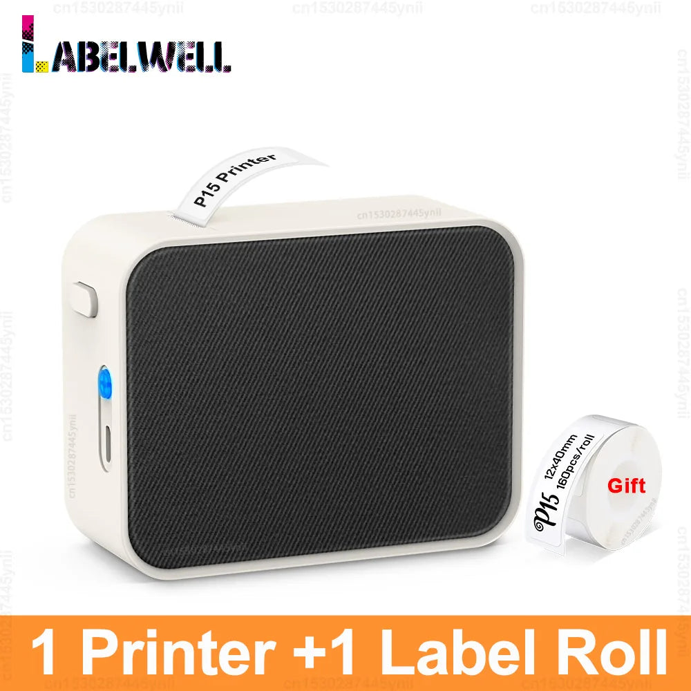 P15 Thermal Label Printer Similar as D11 D110 D101 Marklife P15 Mini Label Maker Handheld Label Machine with Adhesive Label T