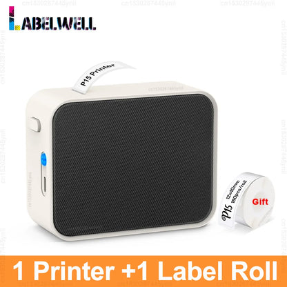 P15 Thermal Label Printer Similar as D11 D110 D101 Marklife P15 Mini Label Maker Handheld Label Machine with Adhesive Label T