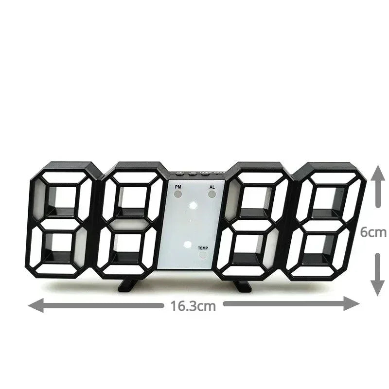 Purchase Products Clock 3D LED Digital Alarm Clock Wall Clock Time/date/temperature For Home/kitchen/office Clocks Decor Gard