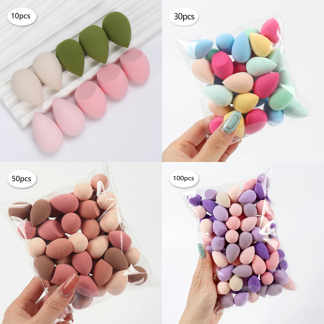 10/20/30/50/100Pcs Mini Makeup Sponge, Expands When Exposed to Water, Suitable for All Skin Types