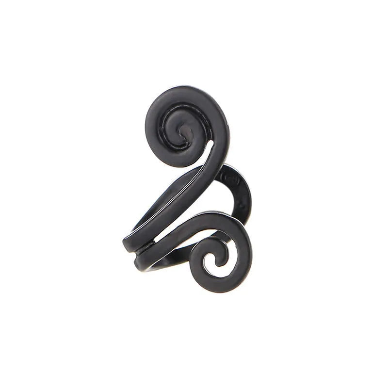Fashion Totem Clip Earring for Women Without Piercing Cartilage Vintage Ear Cuff Girls Jewerly Gifts - Black