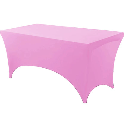 Spandex Tablecloth Tight Fitted Washable and Wrinkle Resistant Stretch Rectangular Patio Table Cover for Event Wedding Partie