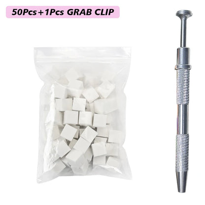 100/50Pcs Square Nail Art Sponge Set Gradient Nail Brushes Gel Polish DIY Design Nail Sponge Grab Pen Manicure Supplies Tools