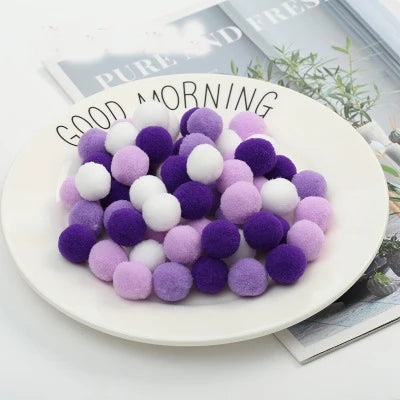 Pompoms 8/10/15/20/25/30mm Soft Pompons Colorful Fluffy Plush Craft DIY Pom Pom Fur Ball Pon Pon Home Decoration Kids Toys 10