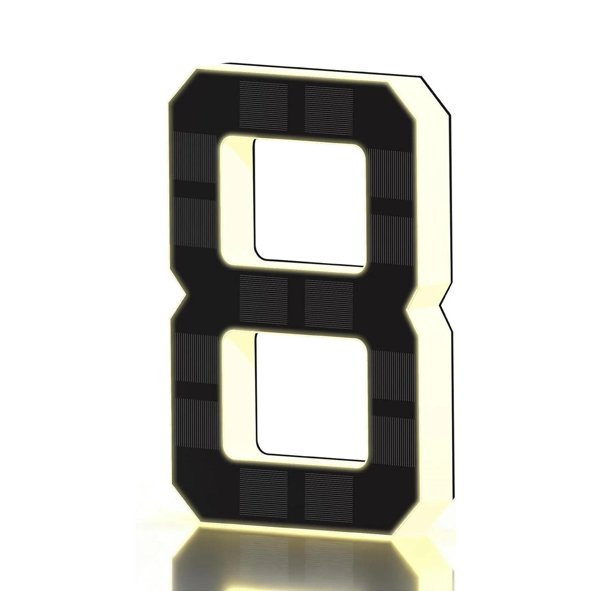 Personalized Solar Powered Address Number Waterproof Modern Address Number for Outside House Light Up Courtyard Hotel Bar - 8