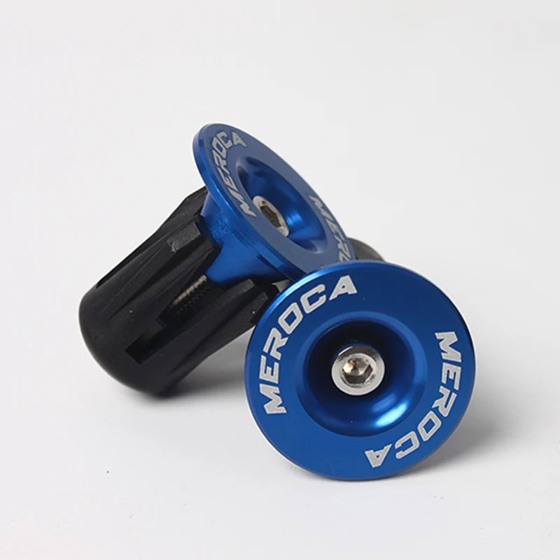 Bicycle Bar End Plug Road Mountain Bike Handlebar End Cap Aluminum Bicycle Handle Bar End Cap MTB Handlebar Plugs - Blue