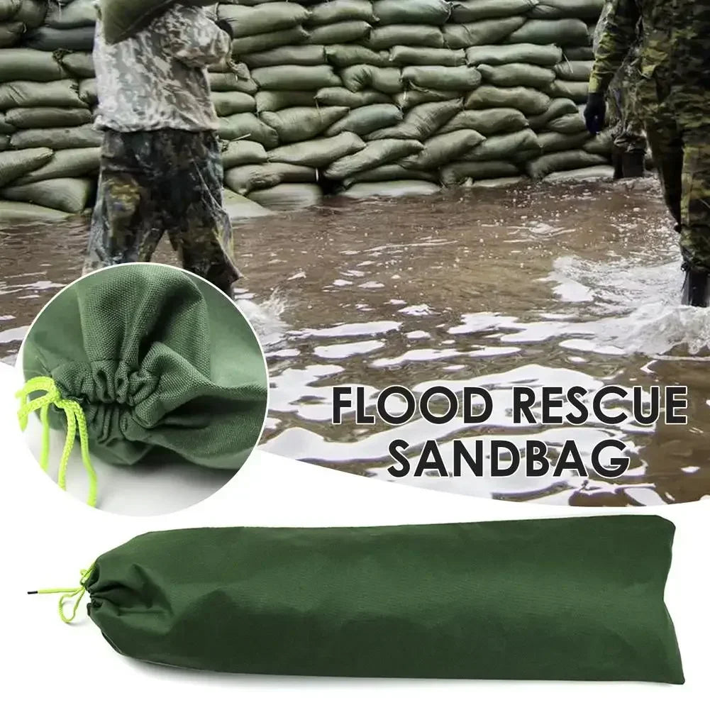 5PCS Empty Flood Control Sandbag Thick Canvas Heavy Duty Fire Brigade Flood Sacks Water-Proof Sandbags For Property Home