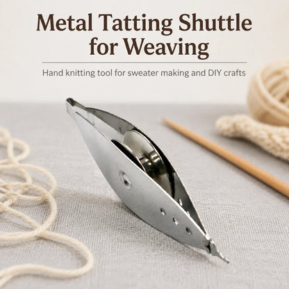 Tatting Shuttle Professional Nickel Plated Iron Weaving Tool for Knitting Enthusiasts DIY Sewing Crafts Accessories Kit