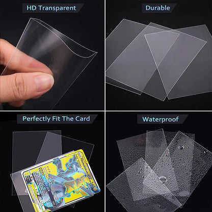 100-1000Pcs Card Sleeves Transparent Cover Clear Cards Holder For Board Playing Game ID Trading Protector Folder Photo Pouch