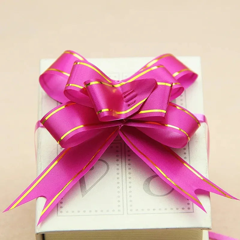 100pcs Party Wedding Christmas Tree Hanging Decorated Ribbon Bow Bag Gift Wrapping & Decorat Bow Knot Ribbon Butterfly Pull B