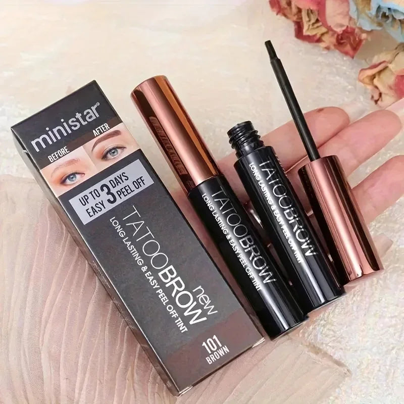 1pc Tattoo Peel Off Eyebrow Gel Tint, Semi Permanent Brow Tint, Waterproof, Transfer-proof, For Fuller & Defined Looking Brow
