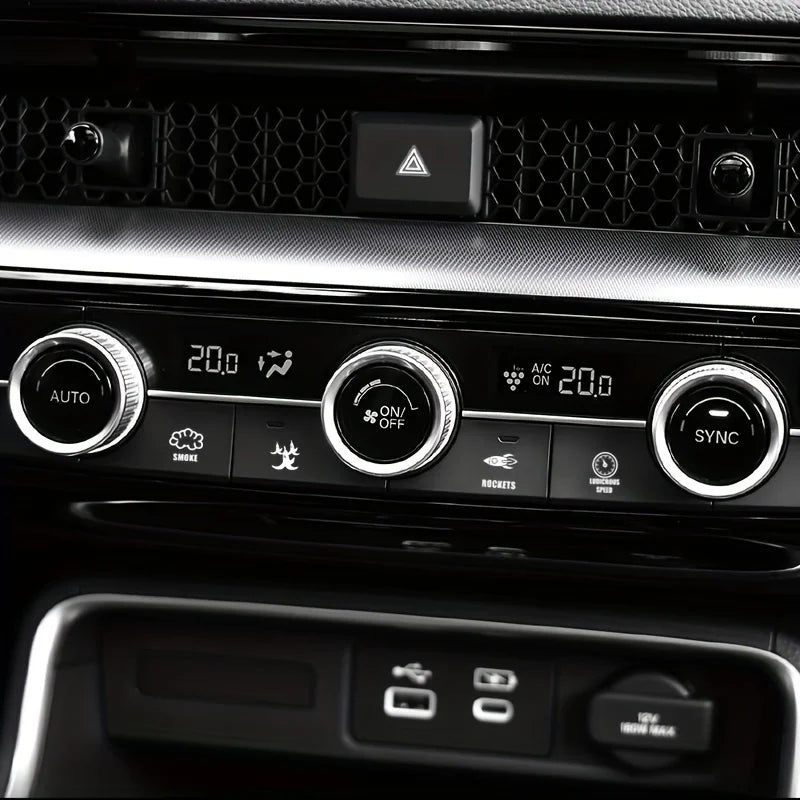 15Pcs Funny Car Switch Button Stickers - Universal Fit for AC Panel Center Console Blank Buttons, Fun Auto Decals