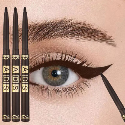 3pcs Black Eyeliner Pencils -Waterproof, Sweatproof & Smudge-Proofwith Easy Twist Application for Flawless Eye Makeup - Brown