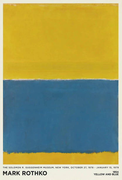 Vintage Minimalist Mark Rothko Canvas Painting Modern Exhibition Poster and Picture Print for Living Room Wall Art Home Decor