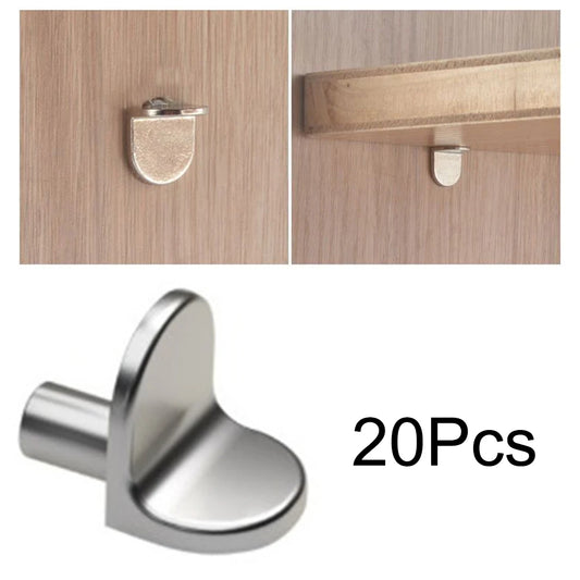20pcs 5mm L - Shaped Shelf Support Studs: Fix Wooden/Glass Boards in Cabinets, Ideal Furniture Bracket Holders