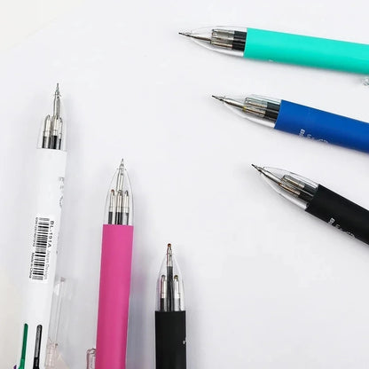 6 In 1 Multicolor Ballpoint Pens 5 Colors Ball Pen 1 Automatic Pencil With Eraser For School Office Writing Supplies Statione