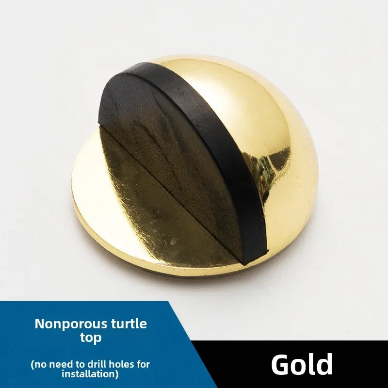 No Drill Door Stopper - Anti-Collision Rubber Guard for Bathroom & Glass Doors, Turtle Shape Non-Slip Household Protector - 1