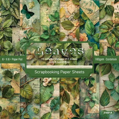 12 Sheet Scrapbooking Paper 15x15cm, Christmas Journal Planner Paper Pad Cardstock Backgrounds Card for DIY Art Craft Decorat