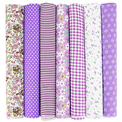 7PCS 25 x 25cm/50 x 50cm Squares Cotton Craft Fabric Cloths for DIY Bundle Patchwork Quilting Sewing Scrapbooking Artcraft