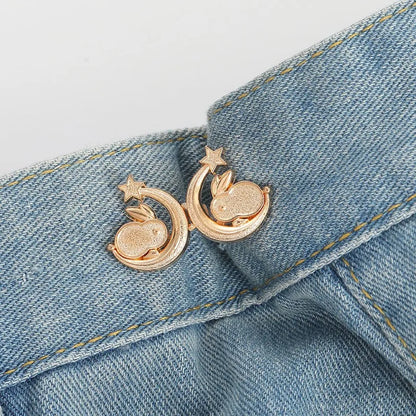 Jeans Button Adjustable Clips for Pant Skirts Waist Tightener Buckle Snap Button Adjuster Butterfly Pin Button Clothing Suppl