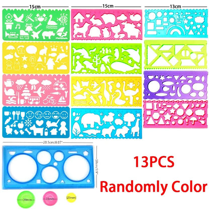 Geometry Spirograph Drawing Stencil Set Painting Template Ruler Art Craft Creative Children Kids Educational Toy Girls Boys G