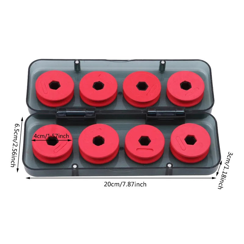 Rainbow Fishing Main Line Box Winding Board High Quality Fishing Box Fishing Tools 6-10 Spindle Silicone Main Spool - 8 Spool